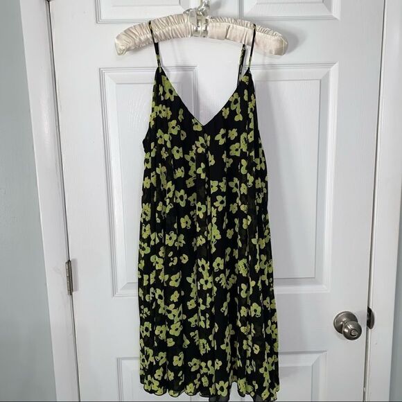 WAYF New! Kaylie Green floral Swing Mini Dress size XL- runs large - Picture 2 of 16